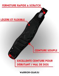 Ceinture souple pour la-musculation et le fitness warrior gear