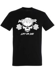 koszulka do kulturystyki wojownika-koszulka warrior gear lift or die koszulka-koszulka fitness-t-shirt do powerlifting