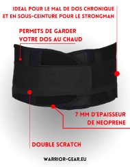 sous ceinture neoprene strongman warrior gear