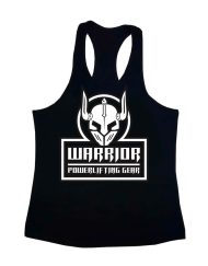 warrior powerlifting gear stringer - warrior gear podnoszenia ciężarów - top bez rękawów warrior powerlifting gear - czarny stringer powerlifting