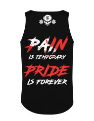 camiseta sin mangas bodybuilding - pain is temporary pride is forever