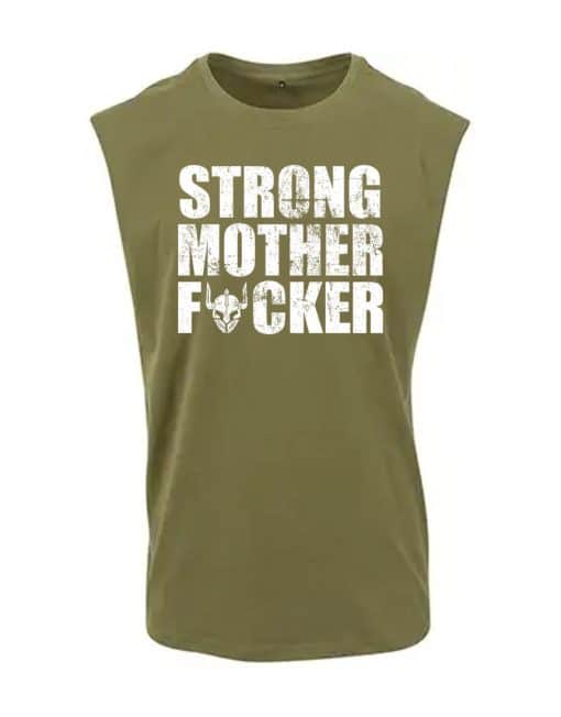 Camiseta sin mangas de hijo de puta fuerte - camiseta de motivación strongman - camiseta de motivación de gimnasio - camiseta de motivación powerlifting - fuerte y orgulloso - camiseta warrior gear