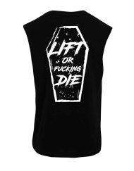 tshirt ss sleeve lift or fucking die - ärmlös tshirt bodybuilding - strongman - bodybuilding