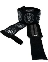 Protectores de muñeca Pro SkullFucker de 50 cm: muñequeras de agarre para culturismo, powerlifting y strongman