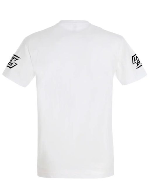 camiseta blanca powerlifting - warrior powerlifting gear - camiseta visible debajo de un solo powerlifting