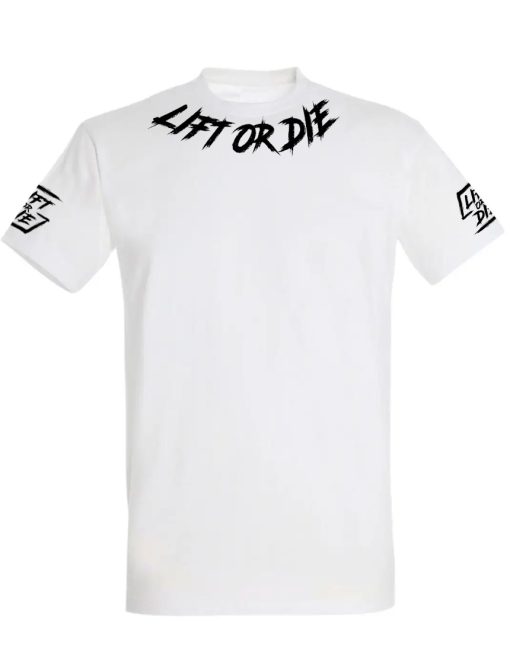 camiseta competencia lift or die - camiseta blanca levantamiento powerlifting lift or die - camiseta de gimnasio - camiseta bodybuilding - camiseta powerlifting