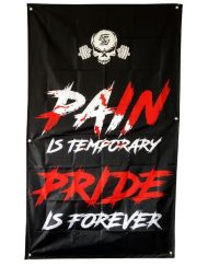 pain is temporary pride is forever - bandera de motivación de culturismo - motivación de fitness - motivación powerlifting - motivación strongman - motivación bodybuilding - bandera de motivación de culturismo