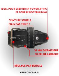 ceinture a boucle 10 mm powerlifting bodybuilding warrior gear