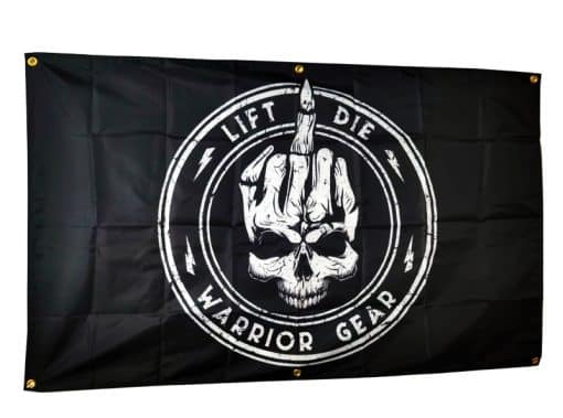 bandera warrior gear decoración gimnasio aplastacráneos