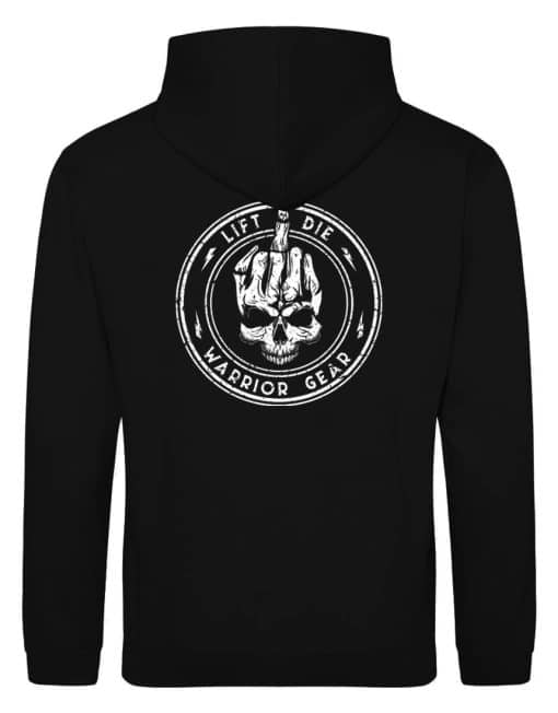 skullfucker lift or die warrior gear sudadera - sudadera de gimnasio duro