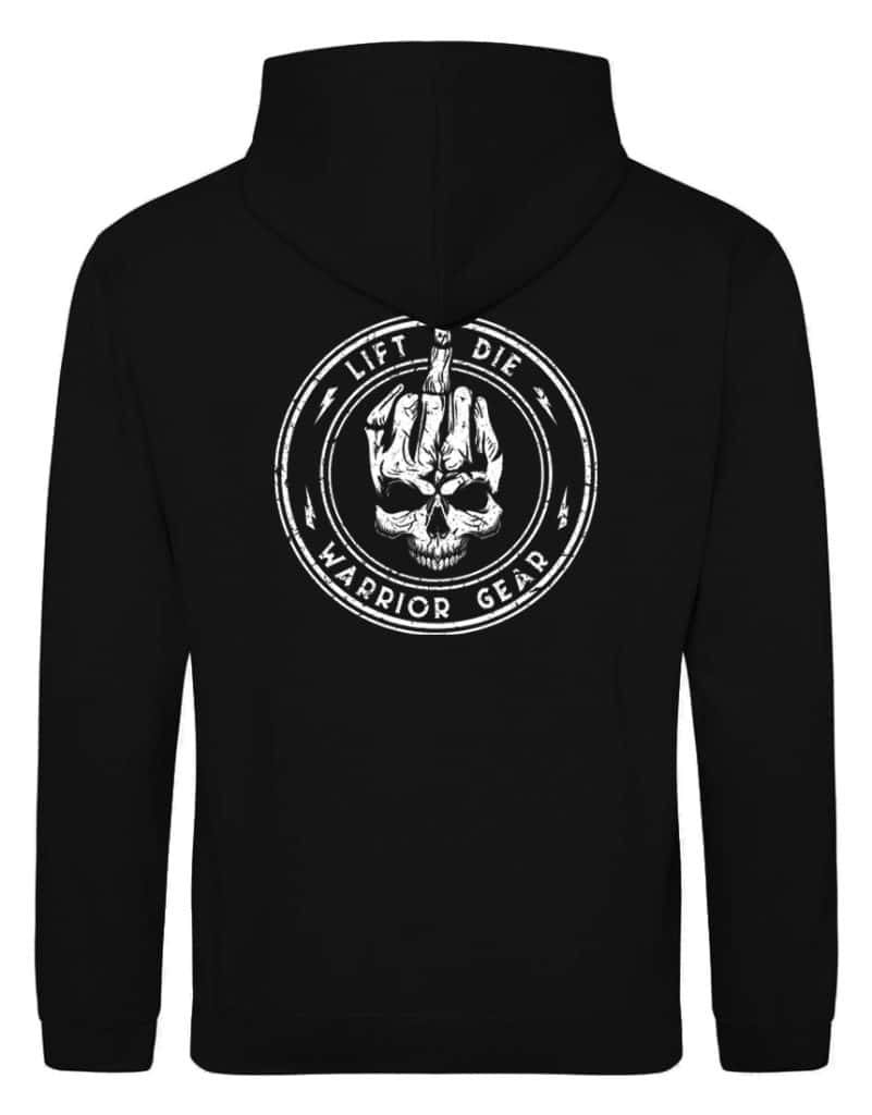 skullfucker lift or die warrior gear sudadera - sudadera de gimnasio duro