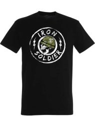 tshirt musculation iron soldier skull - powerlifting - fitness - t-shirt motivation bodybuilding - t-shirt tête de mort - t-shirt bodybuilding hardcore