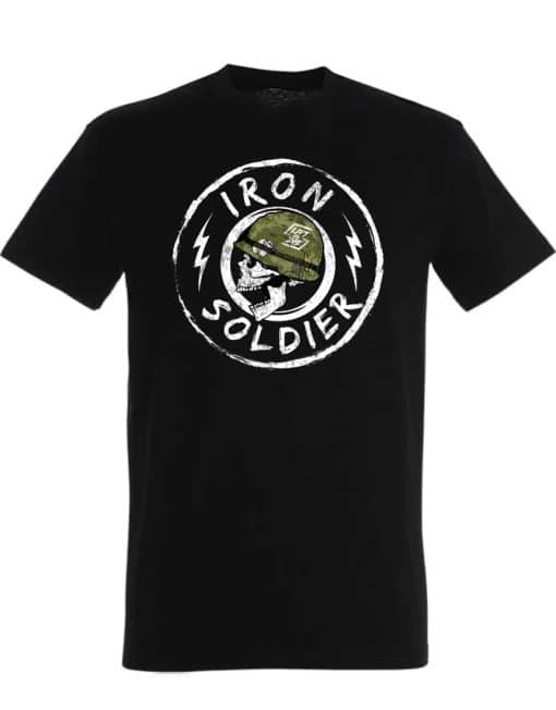 tricou pentru culturism cu craniu iron soldier - powerlifting - fitness - tricou motivație bodybuilding - tricou cu craniu - tricou bodybuilding hardcore