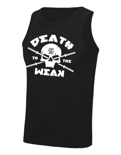 camiseta sin mangas powerlifting motivacional - camiseta sin mangas de gimnasio negro - camiseta sin mangas warrior gear - Death to the Weak - Lift or Die