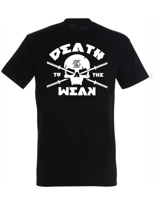 death to the weak t-shirt fitness--czarna koszulka fitness-czarna koszulka strongman -czarna koszulka bodybuilding