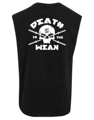 tshirt sans manche death to the weak - tshirt sans manche hardcore bodybuilding - hardcore powerlifting - tete de mort - skull