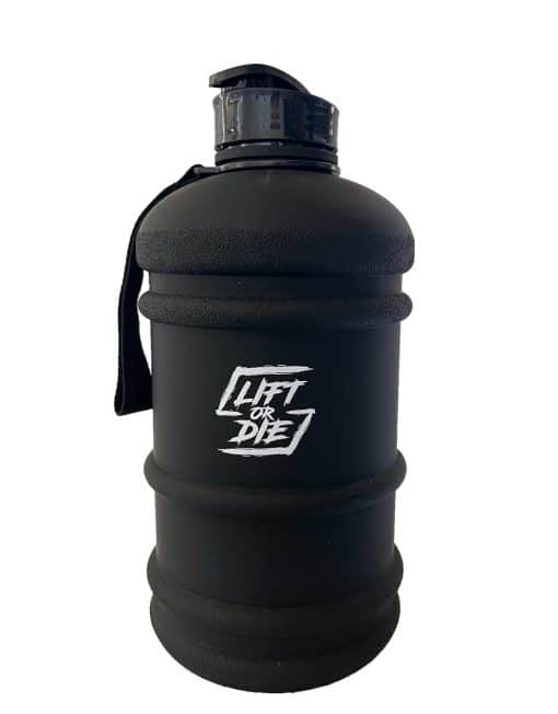 Botella de 2,2 litros bodybuilding lift or die - botella de culturismo incondicional