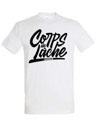 Tshirt blanc corps de lache fitness - musculation - t-shirt bodybuilding