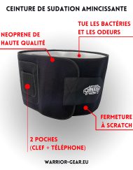 ceinture de sudation amincissante warrior gear