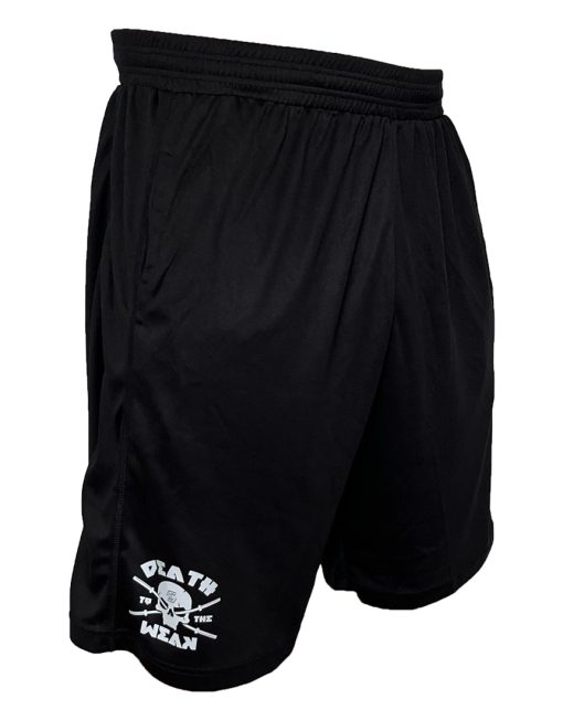 death to the weak - powerlifting - bodybuilding - strongman - fitness shorts