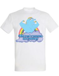 camiseta blanca chargé comme un poney - camiseta de dopaje de gimnasio - bodybuilding - camiseta de humor deportivo