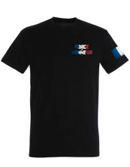 t-shirt france - t-shirt force & honneur - t-shirt force et honneur - t-shirt musculation - t-shirt powerlifting - t-shirt strongman - t-shirt bleu blanc rouge - t-shirt warrior gear - t-shirt drapeau france manche - t-shirt drapeau française sur la manche - t-shirt patriote - t-shirt france - t-shirt motivation