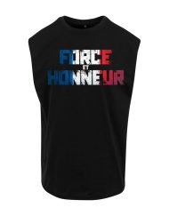 camiseta sin mangas Francia - camiseta sin mangas fuerza y ​​honor - camiseta sin mangas fuerza y ​​honor - camiseta sin mangas gimnasio - camiseta sin mangas powerlifting - camiseta sin mangas strongman - camiseta sin manga azul blanca roja - warrior gear camiseta sin mangas warrior gear - camiseta sin mangas con bandera de Francia - camiseta sin mangas con bandera de Francia en la manga - camiseta sin mangas patriótica - camiseta sin mangas de Francia - camiseta sin mangas motivación