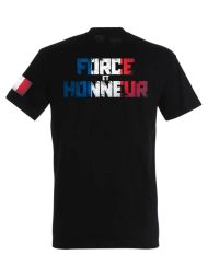 t-shirt france - t-shirt force & honneur - t-shirt force et honneur - t-shirt musculation - t-shirt powerlifting - t-shirt strongman - t-shirt bleu blanc rouge - t-shirt warrior gear - t-shirt drapeau france manche - t-shirt drapeau française sur la manche - t-shirt patriote - t-shirt france - t-shirt motivation