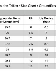 guide taille groundbreaker - chaussure de squat - chaussure de powerlifting - chaussure d'haltérophilie