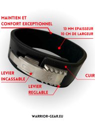 ceinture musculation squat cuir warrior gear - ceinture SBD - ceinture SBD pas cher - meilleur ceinture squat - meilleur ceinture deadlift