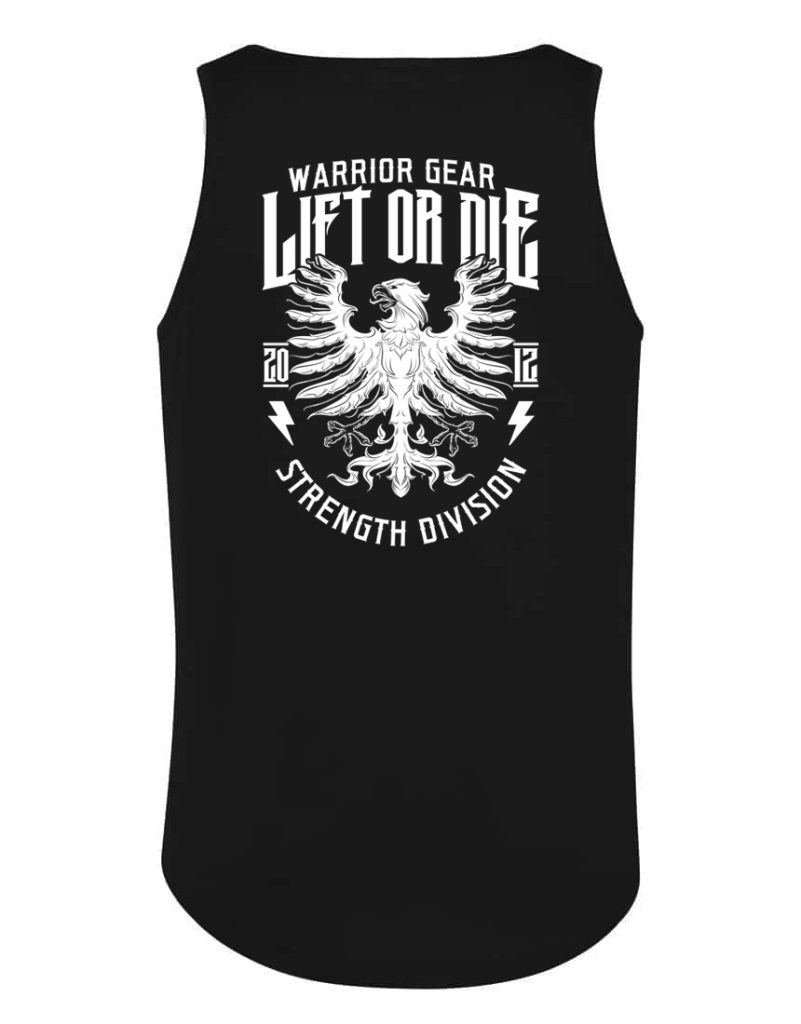 Camiseta sin mangas Eagle warrior gear - Camiseta sin mangas powerlifting - Camiseta sin mangas de gimnasio - Camiseta sin mangas strongman - Camiseta bodybuilding - lift or die - strength division