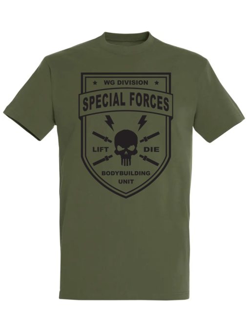 camiseta bodybuilding verde militar fuerzas especiales - camiseta de fuerzas especiales - warrior gear - camiseta de gimnasio - camiseta de gimnasio