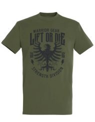 green eagle warrior gear t-shirt - powerlifting t-shirt - bodybuilding t-shirt strongman t-shirt - bodybuilding t-shirt - eagle lift or die t-shirt - strength division