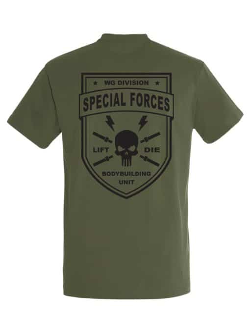 camiseta bodybuilding verde fuerzas especiales - camiseta de gimnasio militar - warrior gear