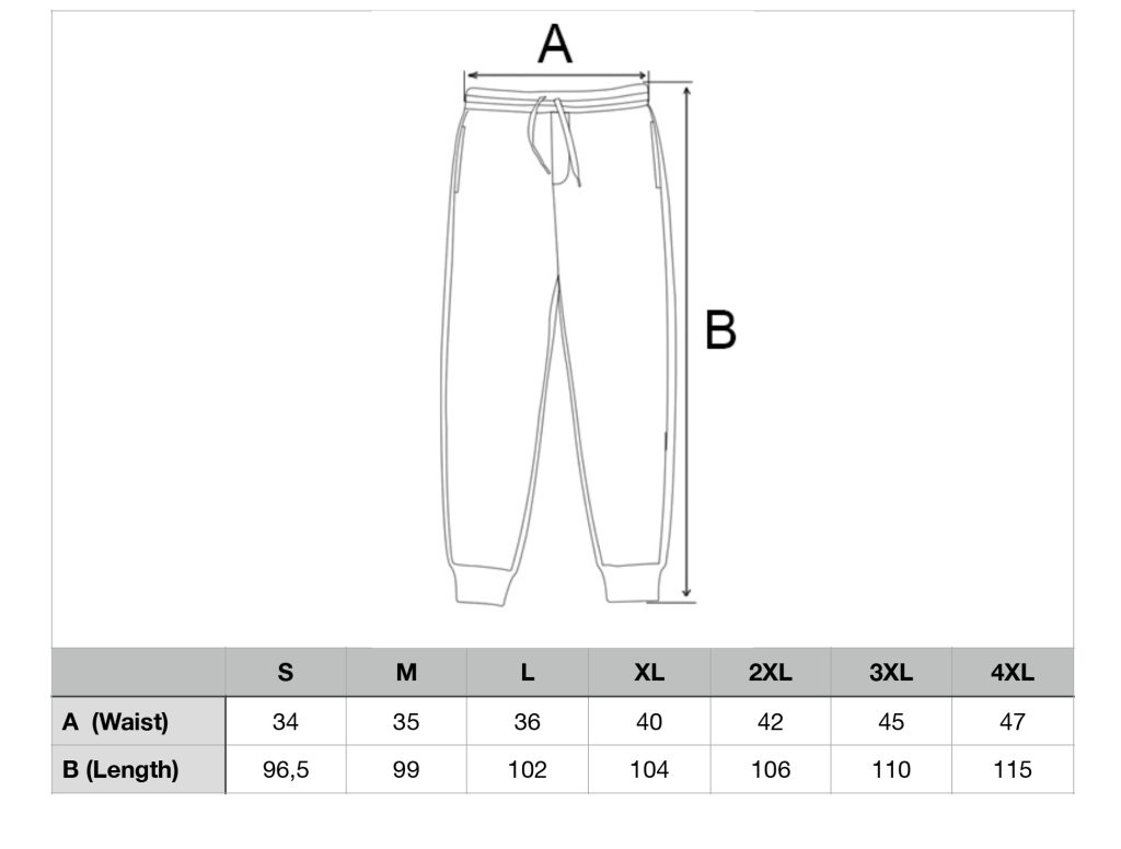 guide taille jogging - jogging musculation - jogging powerlifting - jogging bodybuilding - jogging fitness - jogging strongman