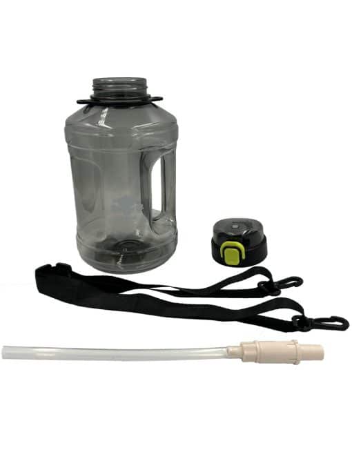 gourde warrior gear resistante - gourde 2,2 litres grande capacité - gourde avec lanière - gourde avec paille