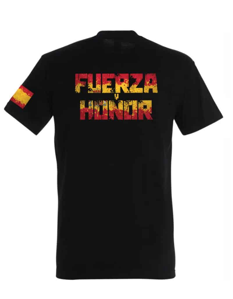 camiseta fuerza y honor Warrior Gear Espana - camiseta musculación - camiseta Powerlifting - camiseta levantamiento de potencia - camiseta Strongman - camiseta hombre fuerte - camiseta Fitness - camiseta Bodybuilding - camiseta culturismo