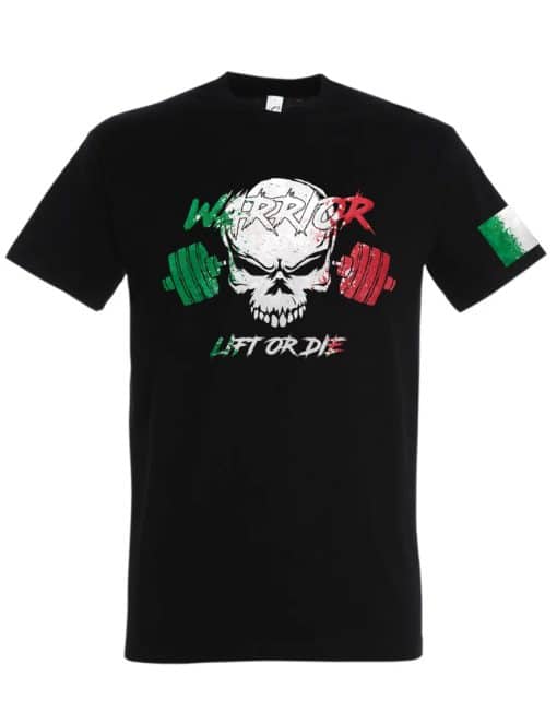 maglietta Warrior Gear Italia - maglietta muscolazione - maglietta powerlifting - maglietta sollevamento pesi - maglietta Strongman - maglietta uomo forte - maglietta fitness - maglietta Bodybuilding - maglietta culturismo - t-shirt Warrior Gear Italy