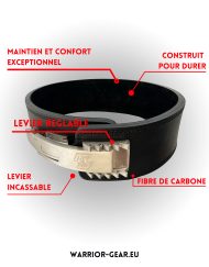 ceinture a levier musculation warrior gear - ceinture de force fibre de carbone